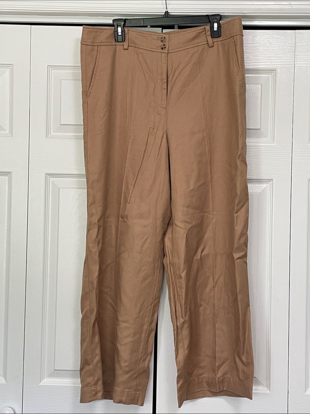 EUC Talbots dress pants 16p. Tan brown color. Wide leg.